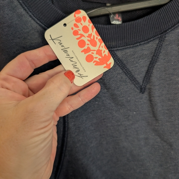 Free People Movement Time After Time Set in the color Skyline Navy Blue Large - Picture 2 of 5